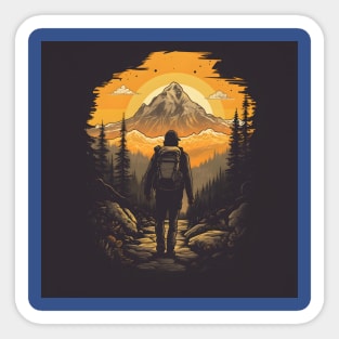 Backpacking Hiking Wanderlust Sticker